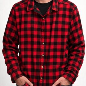 Lee Riders Red and Black Checkered Men's Shirt